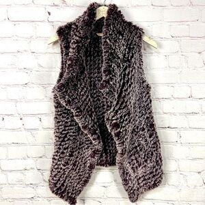 Soft Surroundings purple vest shawl poncho size extra small XS purple soft cozy